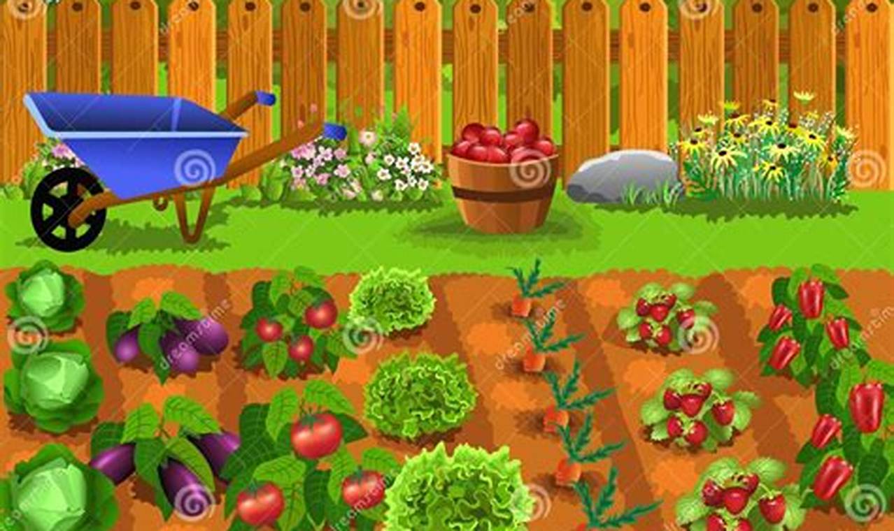 Cartoon Garden: Veggies & Fruits Images [Cute Art] | The Ultimate Gardening Guide: Grow a Thriving Garden Year-Round