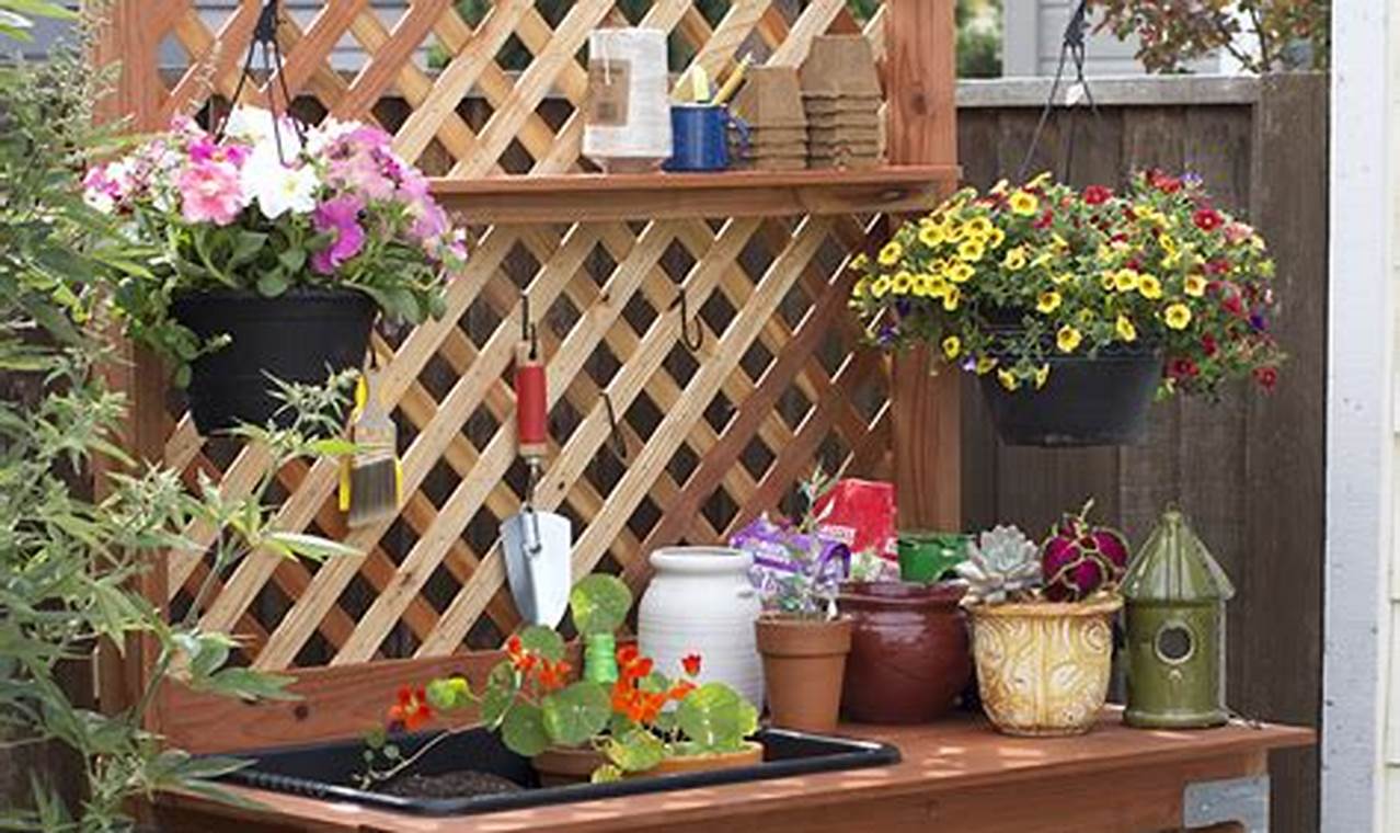 Build a DIY Garden Potting Bench: Plans & Ideas | The Ultimate Gardening Guide: Grow a Thriving Garden Year-Round